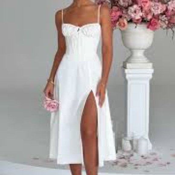 Deanna Midi Dress- Baby Boo - Picture 2 of 2